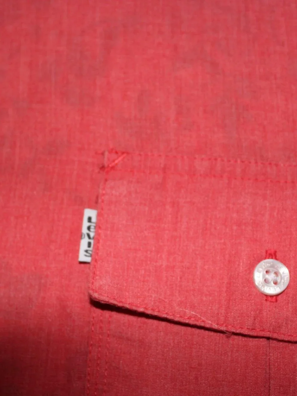 Levi Strauss Mens L red long sleeve shirt 